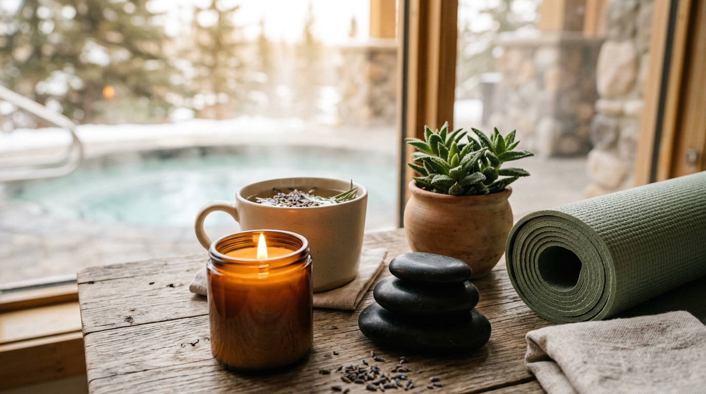 Detail shot for best hot springs near Edmonton for winter wellness escapes