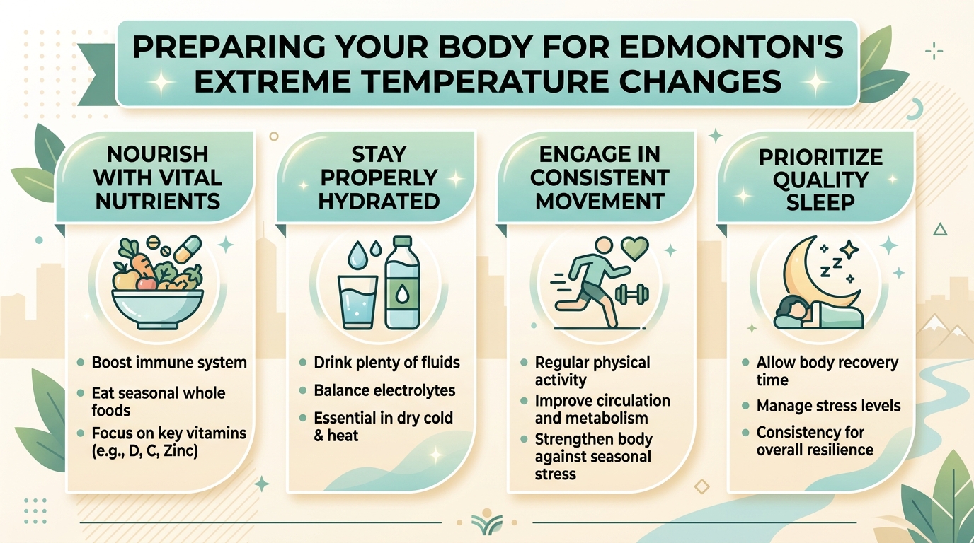 Visual guide to how to prepare your body for Edmonton