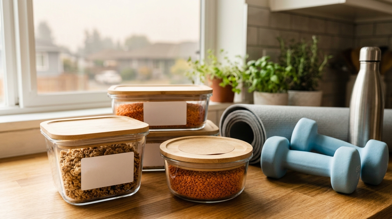 Practical demonstration of how to transition outdoor fitness indoors during smoke season