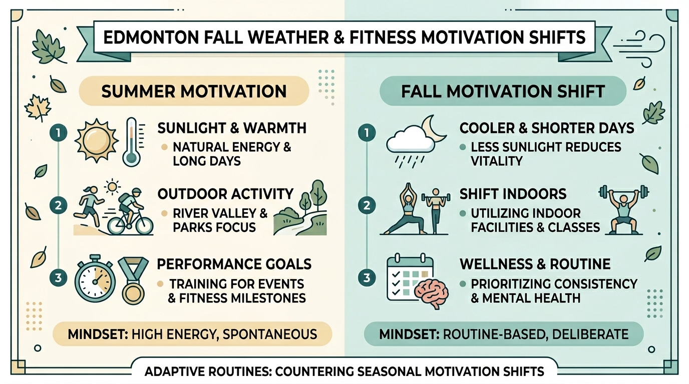Visual guide to why Edmonton fall weather triggers fitness motivation shifts