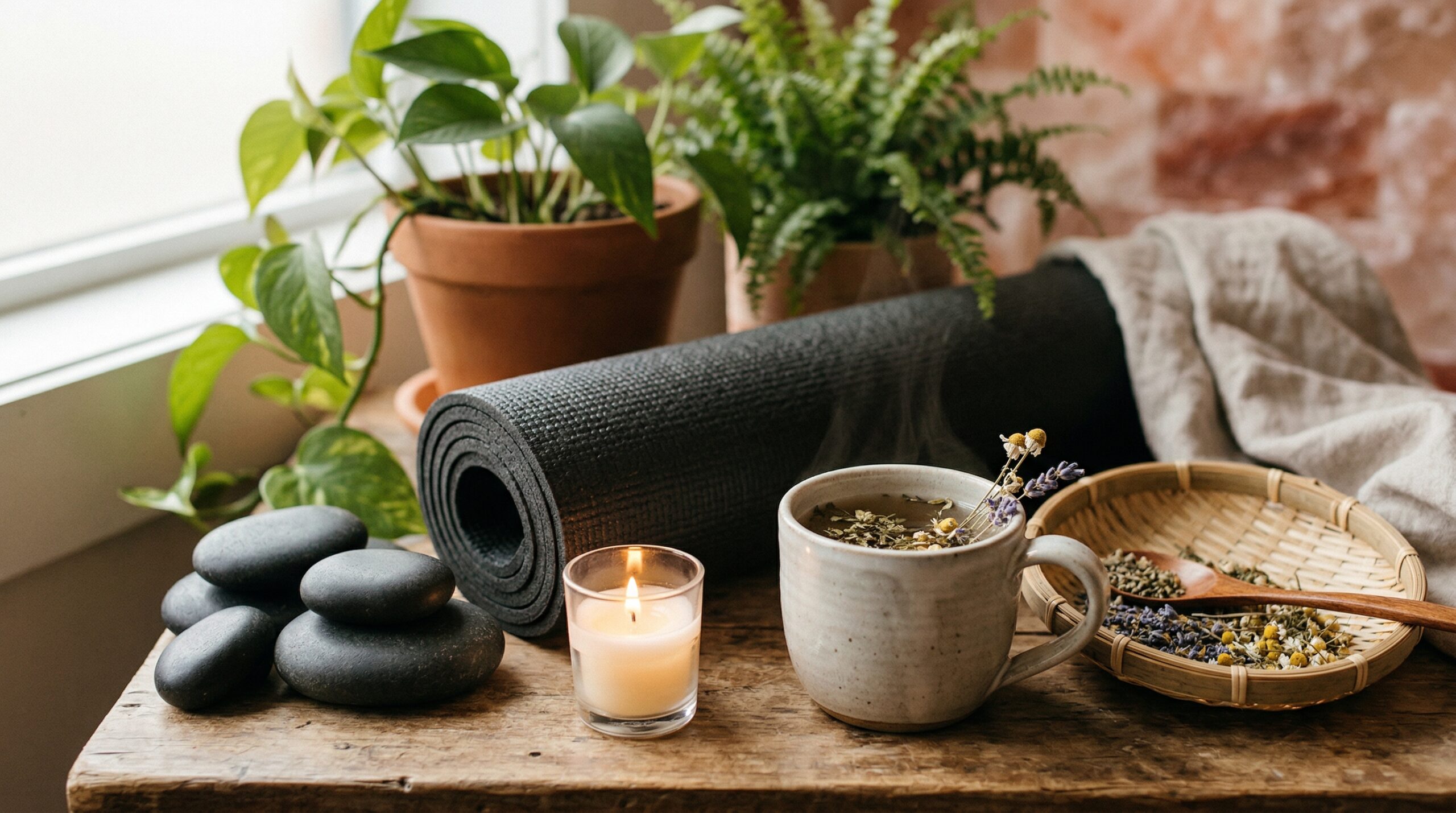 Close-up of wellness elements used for best salt caves and float therapy near West Edmonton Mall